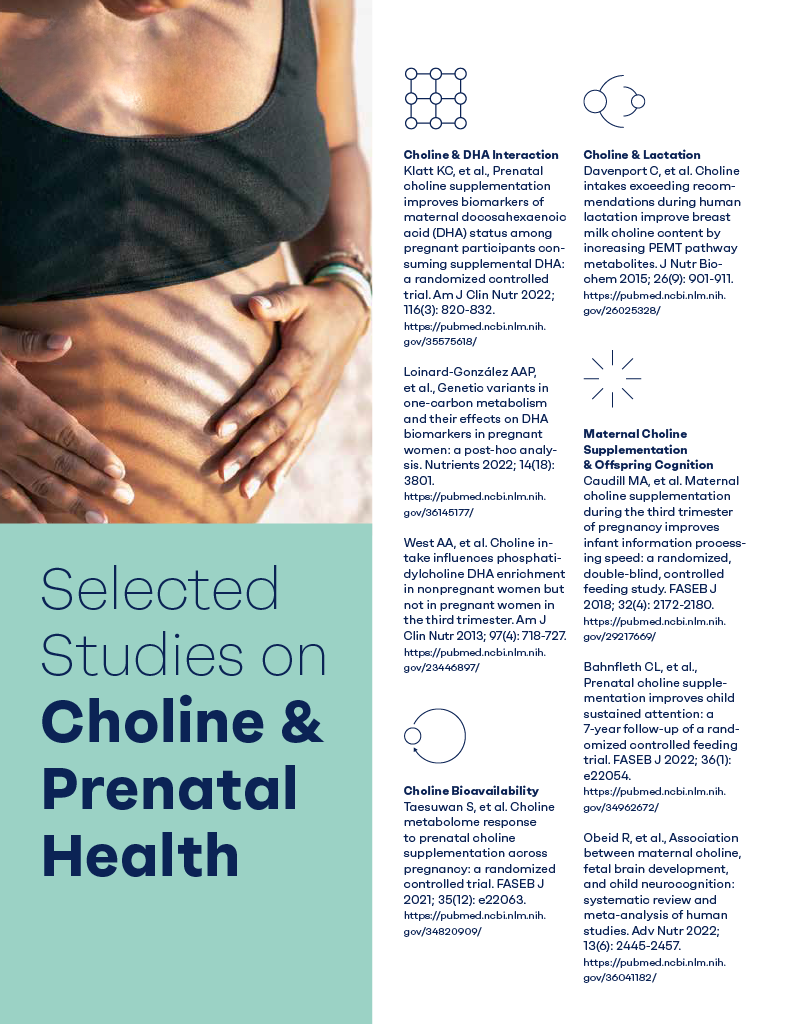 Choline studies, pictured: pregnant woman.