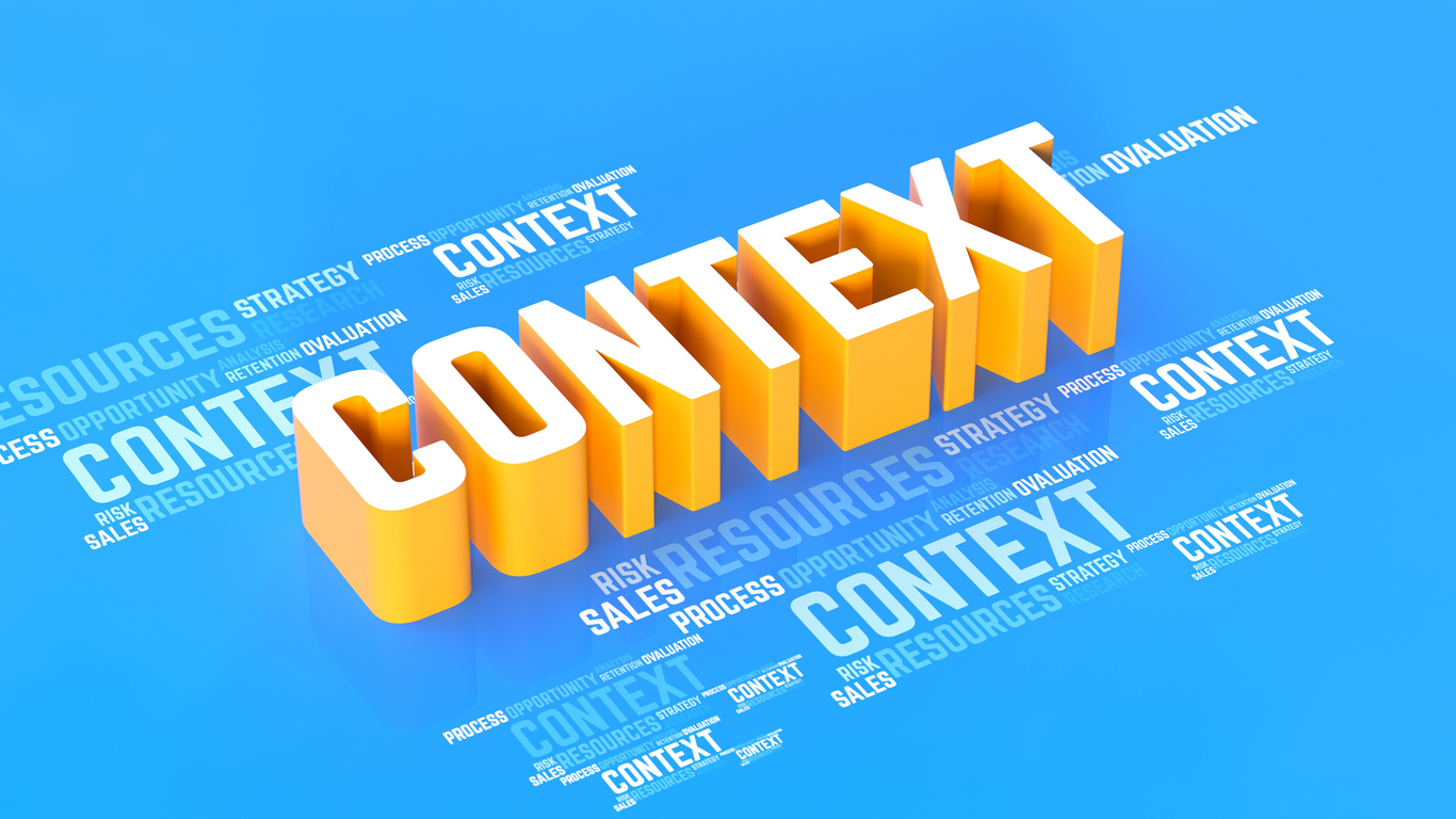 Letters that say "context."