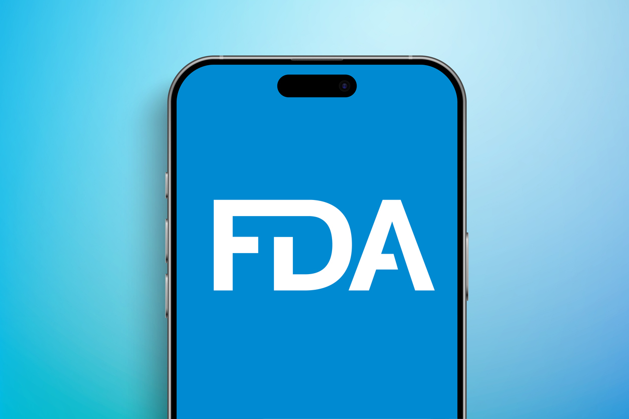 Graphic of FDA logo on phone.