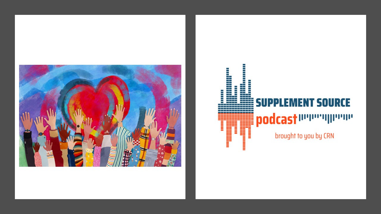 podcast logo, heart, hands